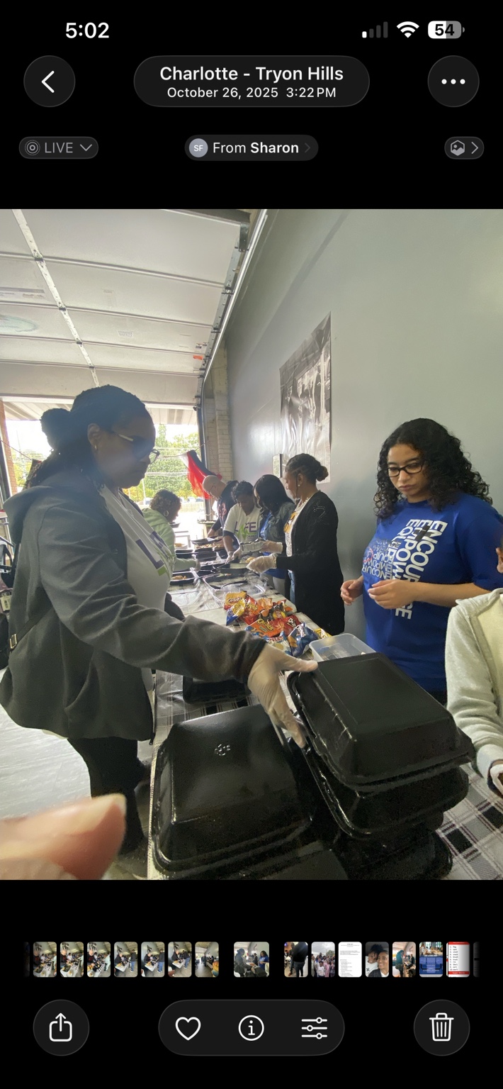 Volunteers preparing meals