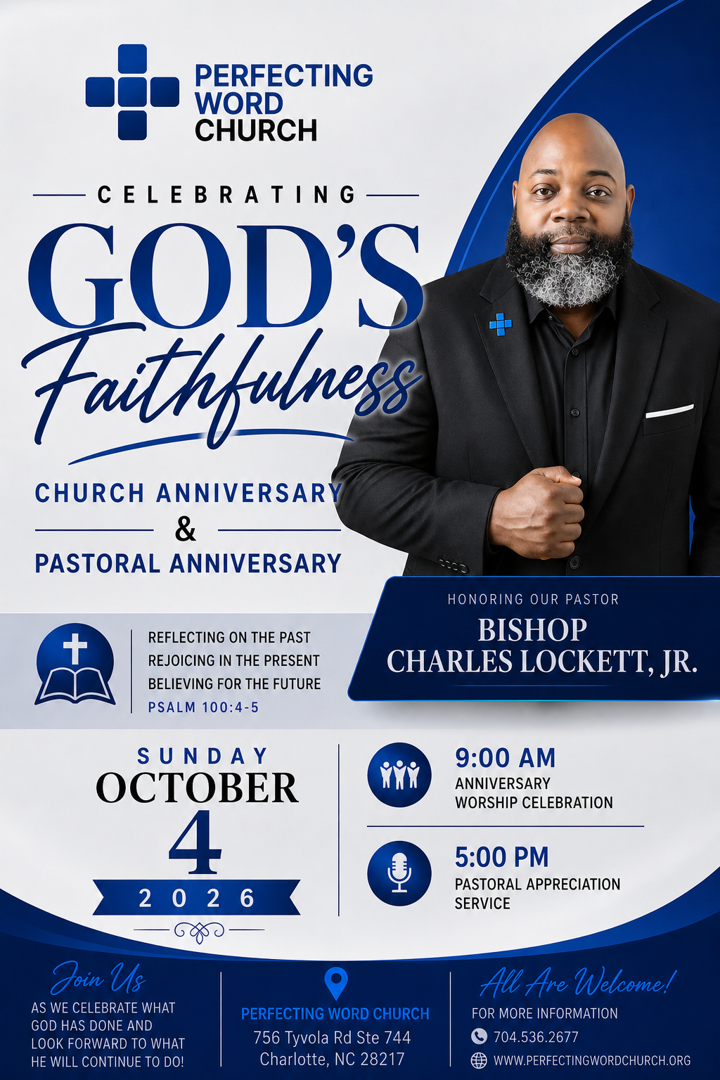 Church Anniversary and Pastoral Anniversary flyer