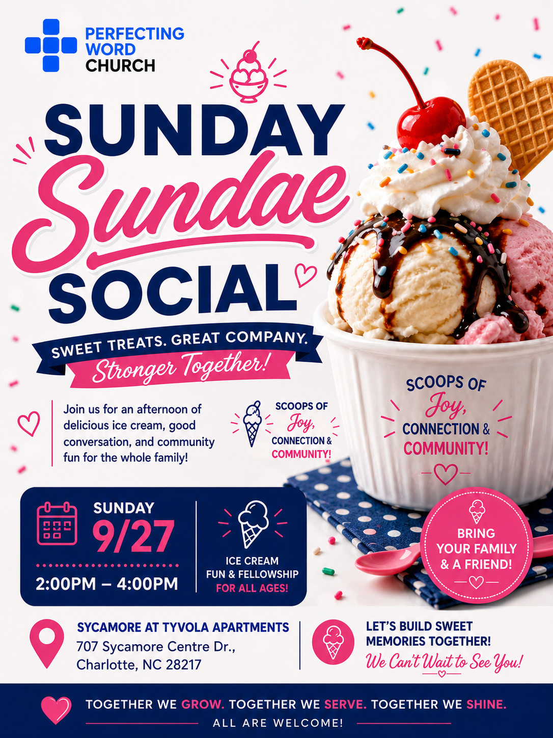 Sunday Sundae Social flyer